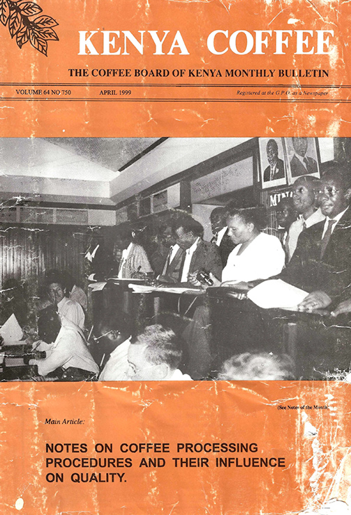 Coffe Board of Kenya. Documento histórico | Cafés El Magnífico